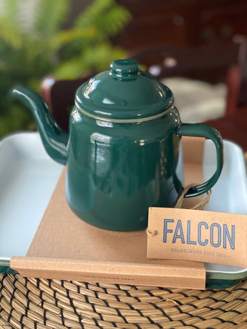 Falcon Enamelware Teapot - Samphire Green