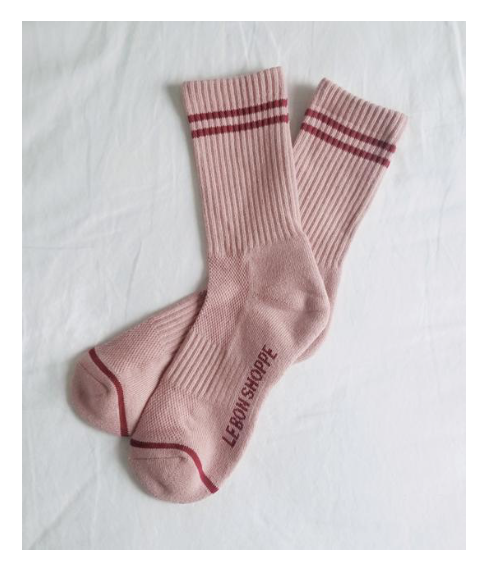 Boyfriend Socks - Vintage Pink