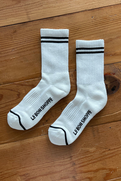 Boyfriend Socks - Classic White