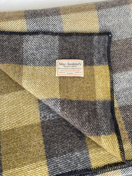 MacAusland's Throw Blanket - Olive and Black