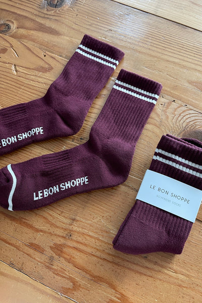 Boyfriend Socks - Maroon