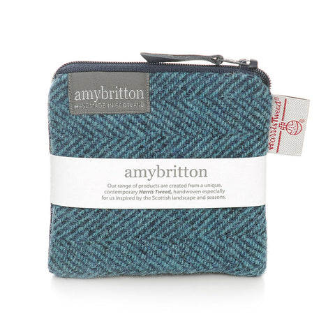 Harris Tweed® Coin Purse in Sunset Teal