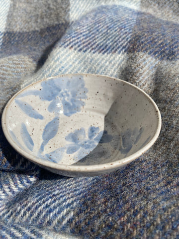 Blue Blooms Dish by Holly Anne Pottery