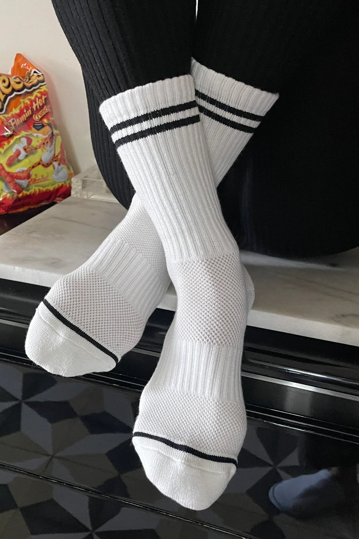 Boyfriend Socks - Classic White