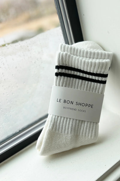 Boyfriend Socks - Classic White