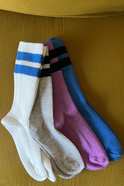 Grandpa Varsity Socks - Blue Navy Stripe