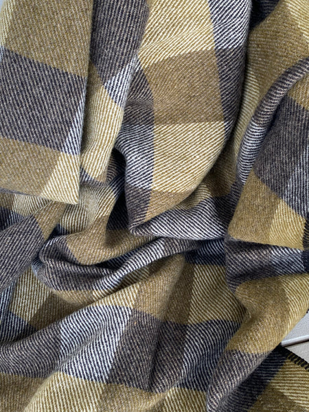 MacAusland's Checked Throw - Olive & Black