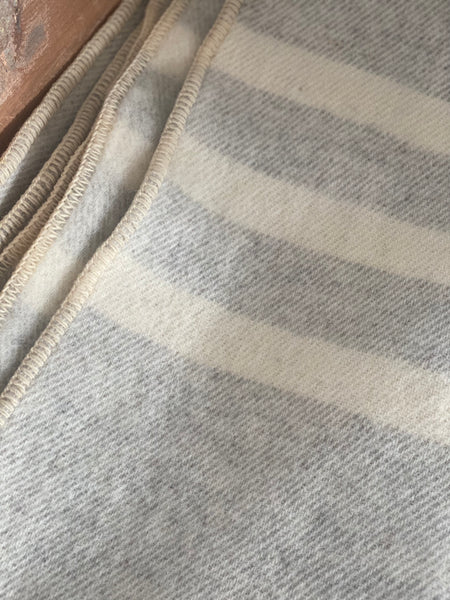 MacAusland’s Light Grey Tweed Queen Blanket