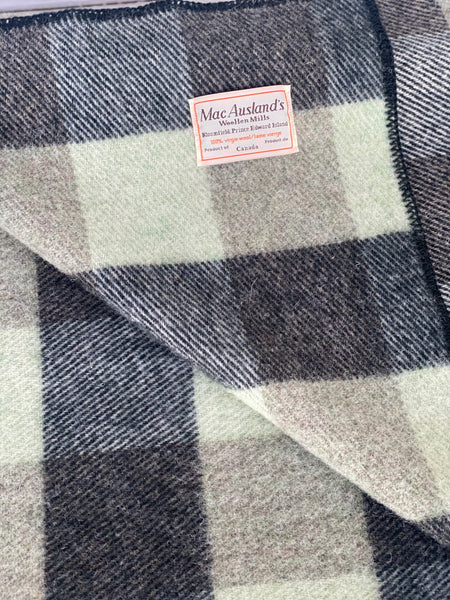 MacAusland’s Throw Blanket  - Hunter and Mint Green