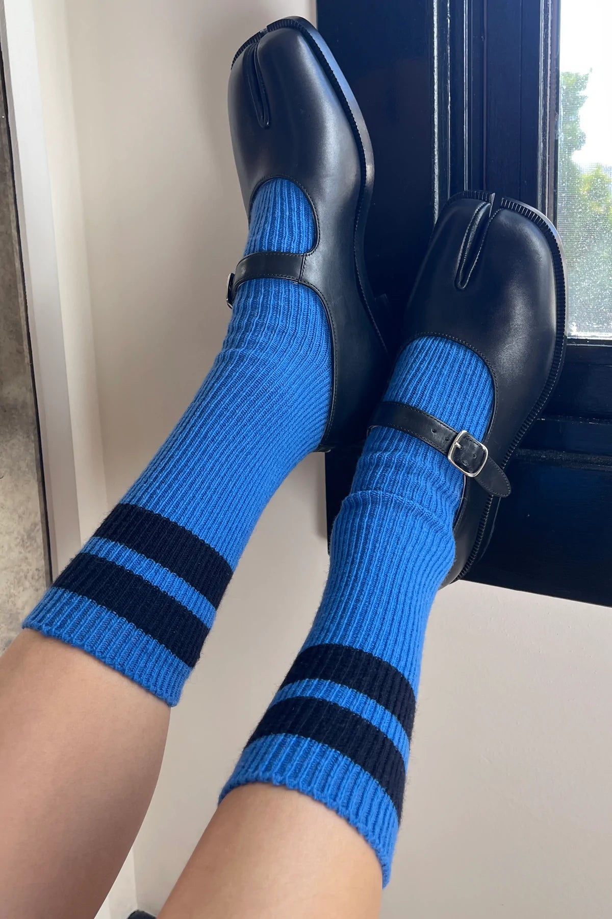 Grandpa Varsity Socks - Blue Navy Stripe