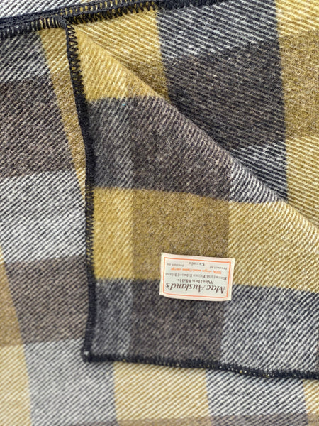 MacAusland's Checked Throw - Olive & Black