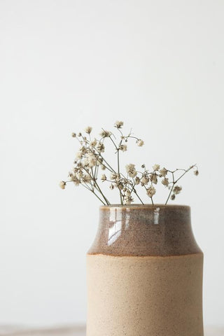 Vintage-Inspired Stoneware Vase